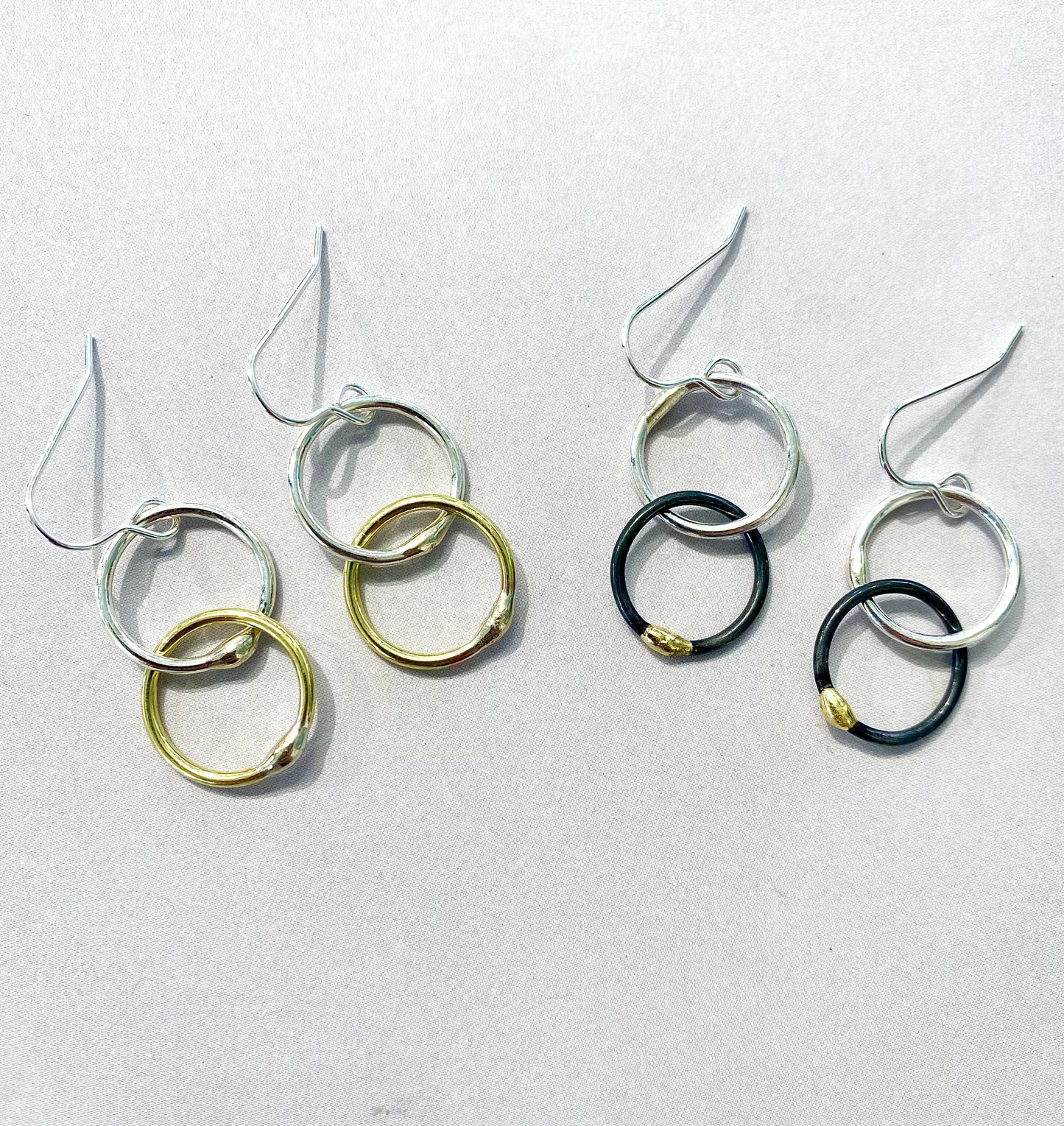 Gwlith Double Circle Earrings