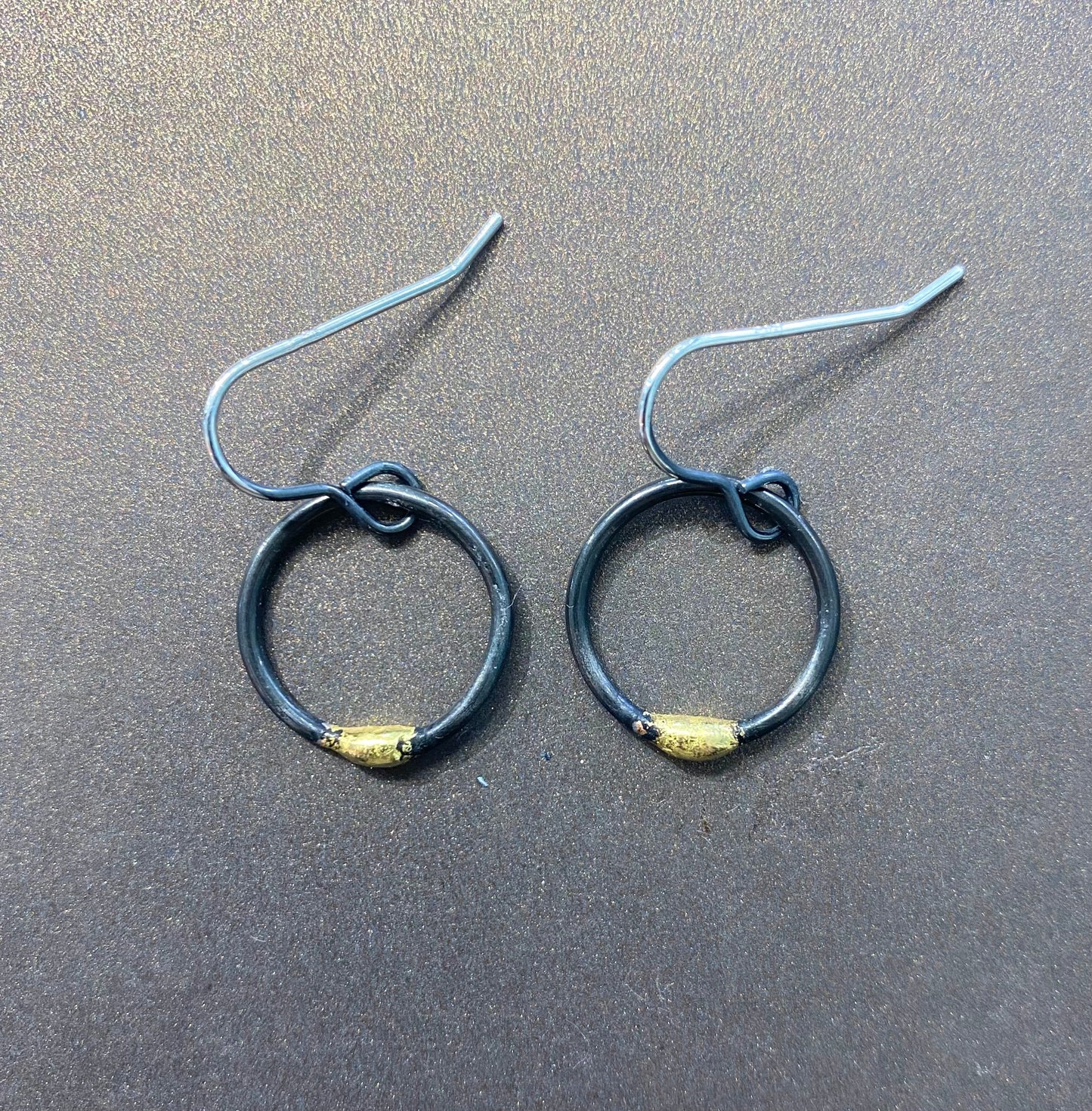 'Gwlith' Circle Earrings