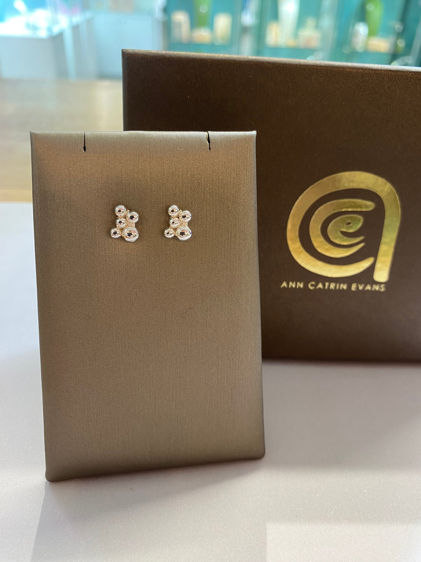 Silver Berry Stud Earrings