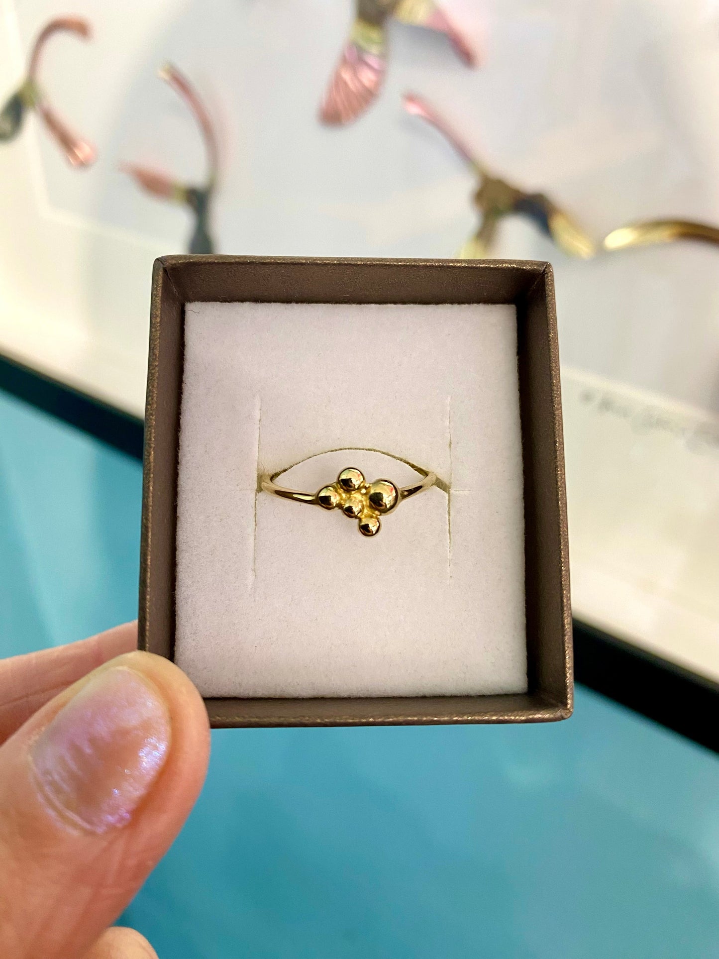 Gold Cluster Ring