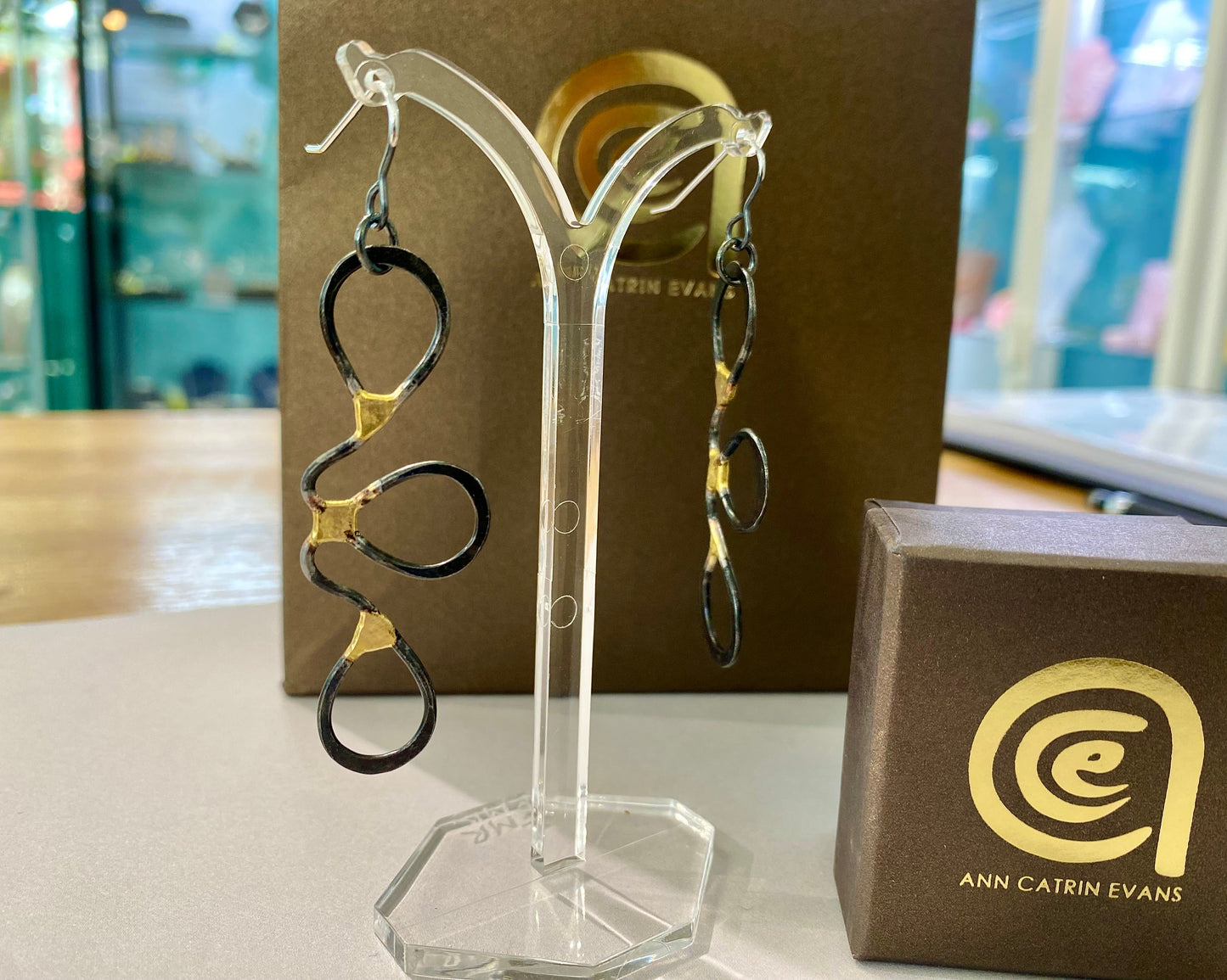 Squiggle Iron Hammered Earrings