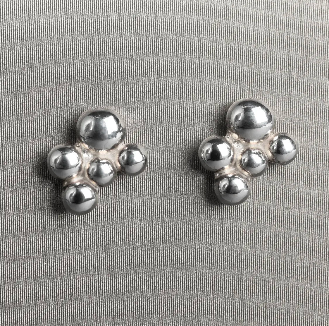 Silver Berry Stud Earrings