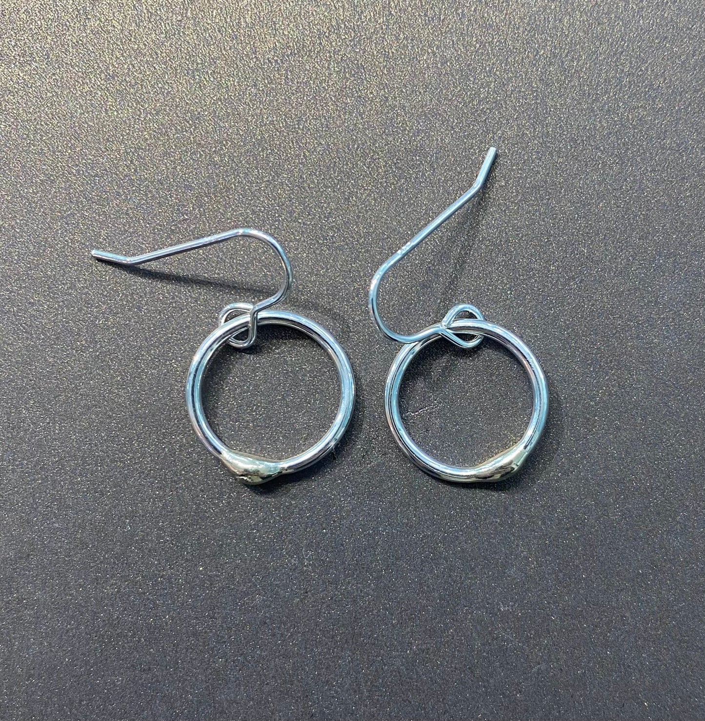 'Gwlith' Circle Earrings