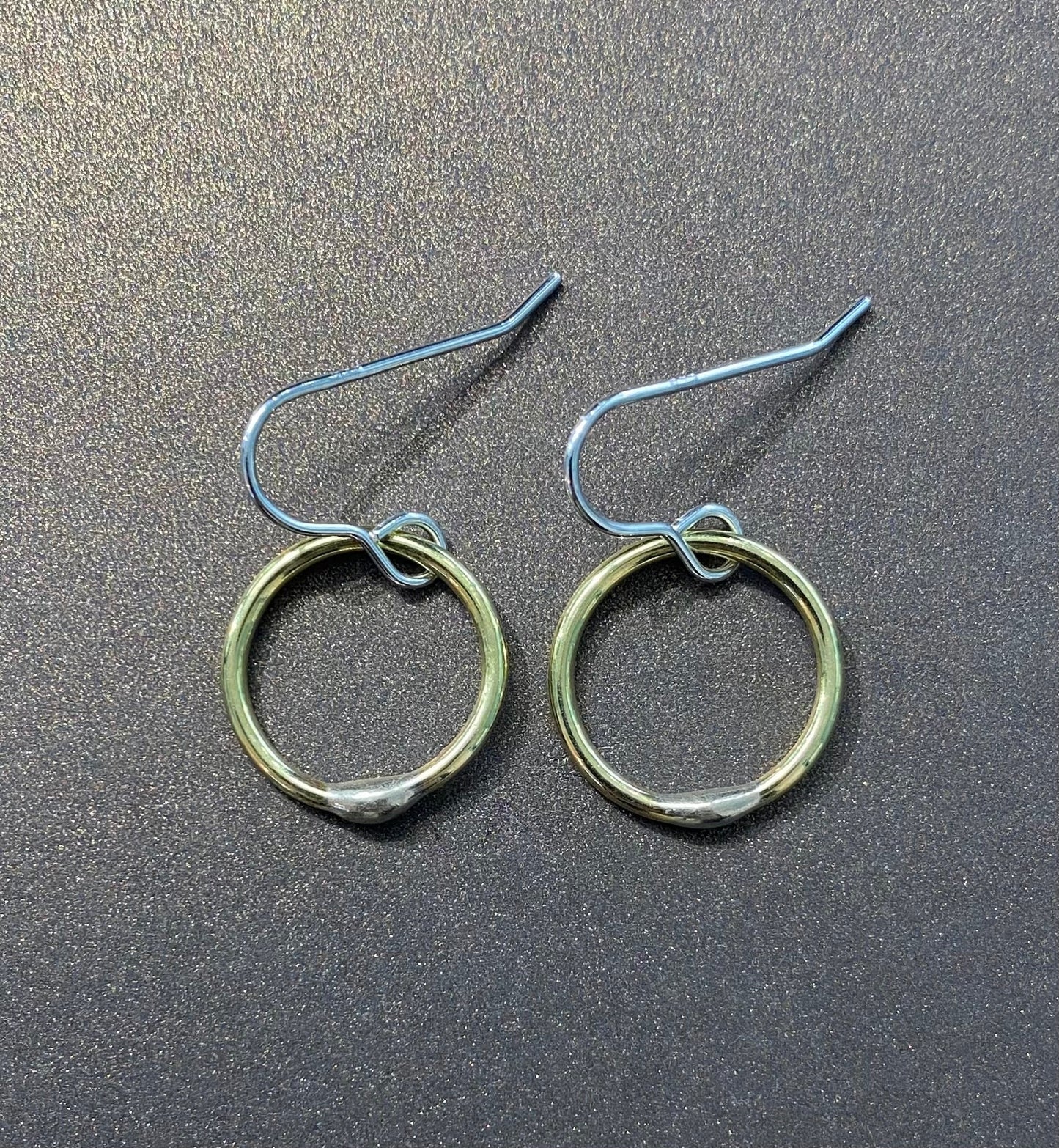 'Gwlith' Circle Earrings