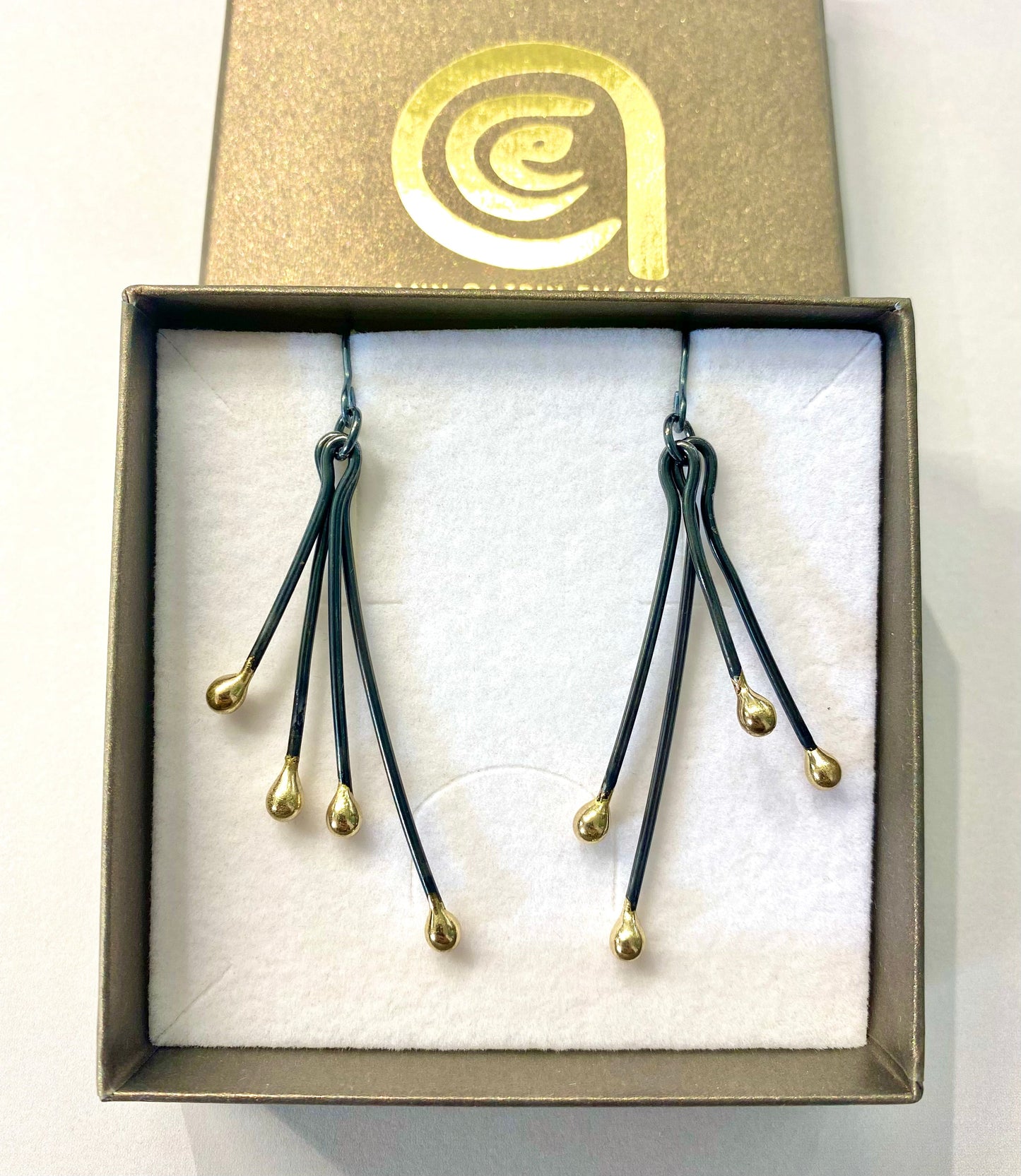 ‘Gwlith' drop Earrings
