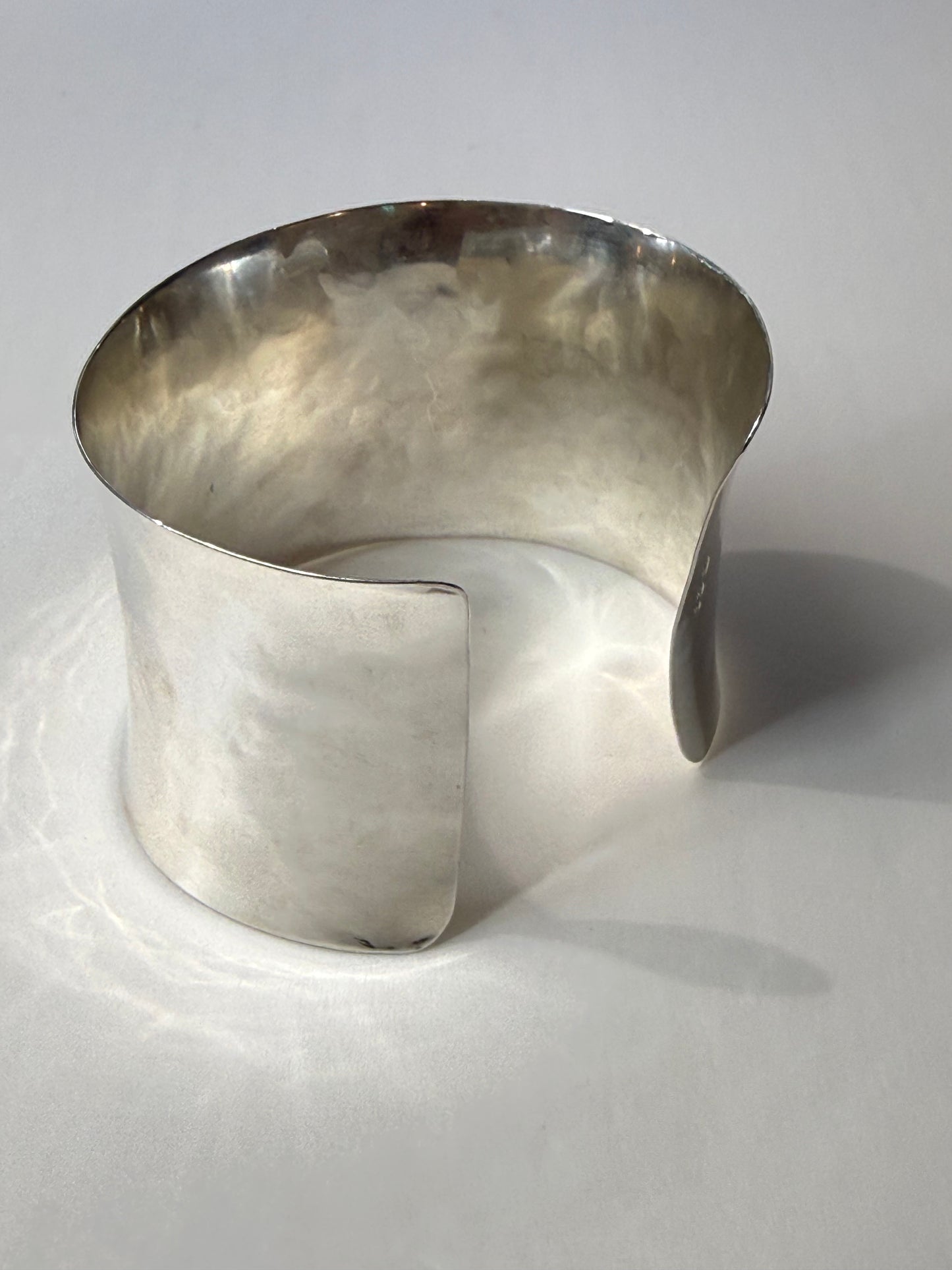 Annwn wide Silver Cuff Bracelet