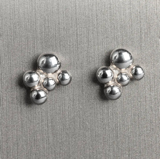 Silver Berry Stud Earrings