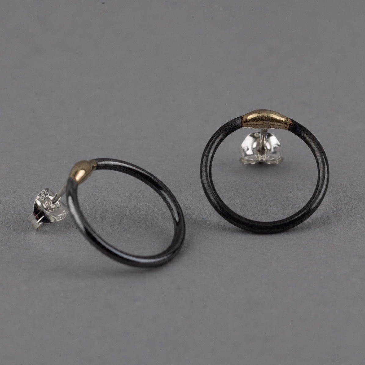 'Gwlith' Circle Stud Earrings