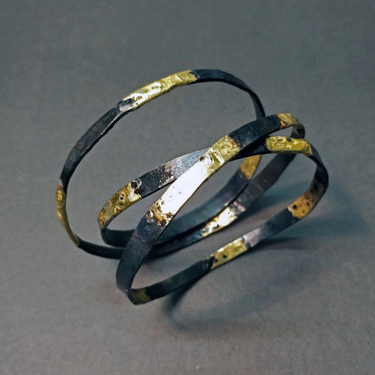 'Amrwd' Wrapped Iron Bangle - chunky