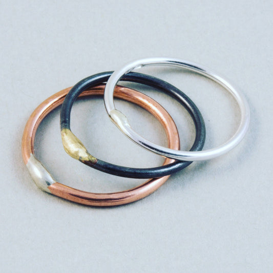 'Gwlith' Stacking Rings